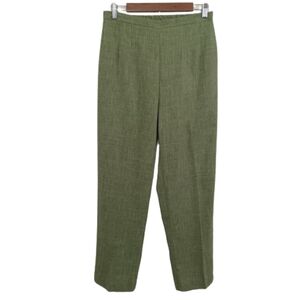 SAG HARBOR VINTAGE Dress Slack Career Pant Green High Waist Cottagecore Trousers